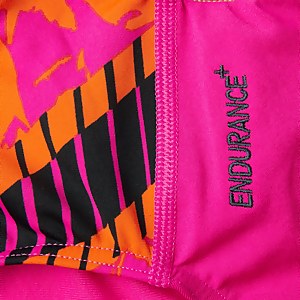 Damen Placement Powerback Badeanzug Pink/Grün