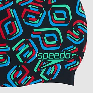 Mit Slogan bedruckte Kappe Schwarz/Grün für Kinder