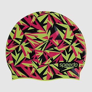 SPEEDO BOOM SILICONE CAP JU GREEN/BLACK - ONE SIZE