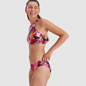 Damen Allover Bikini Marineblau/Pink