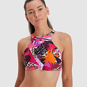 Damen Allover Bikini Marineblau/Pink