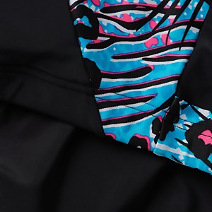 Bikini Femme bretelles fines bleu/noir - 28