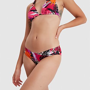 Damen Allover Triangel Bikini Marineblau/Pink