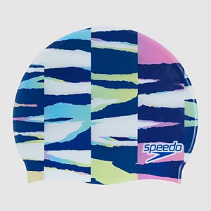 SPEEDO DIGITAL PRINTED CAP AU WHITE/BLUE - ONE SIZE