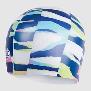 Adult Digital Print Cap White/Blue