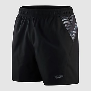 Herren Sport Panel 16" Badeshorts Schwarz/Grau