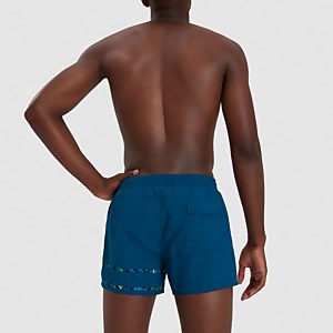 Herren Retro 13" Badeshorts Blau/Weiß