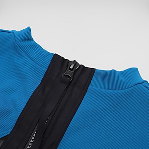 Maillot de bain Femme shorty à manches courtes noir/bleu
