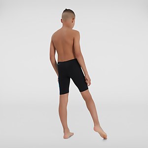 Jungen Hyperboom Logo Schwimmhose Schwarz/Blau