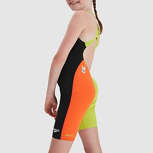 Combinaison partielle Fille Endurance+ noir/orange