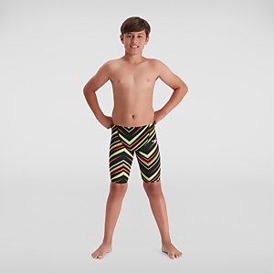 Boys' Endurance+ High Waisted Jammer Black/Green - 24