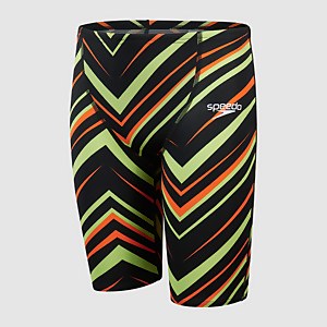 Jungen Endurance+ Hochtaillierter Schwimmhose Schwarz/Grün