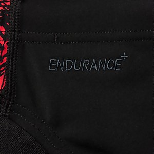 Slip de bain Homme Allover 7 cm noir/rouge