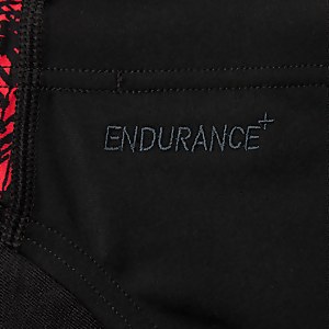 Slip de bain Homme Allover 7 cm noir/rouge