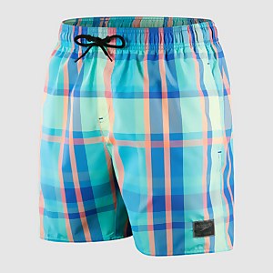 Short de bain Homme Check Leisure 40 cm bleu