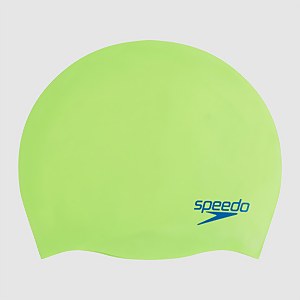 SPEEDO PLAIN MOUD SILC CAP JU GREEN/BLUE - ONE SIZE