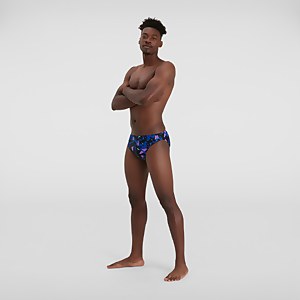 Herren Allover 5 cm Badehose Schwarz/Pink