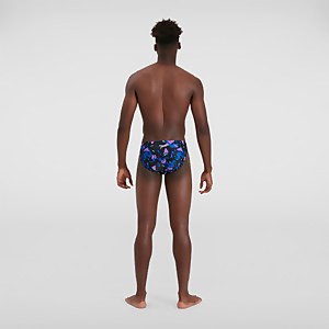 Herren Allover 5 cm Badehose Schwarz/Pink