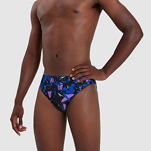 Herren Allover 5 cm Badehose Schwarz/Pink