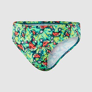 Herren Allover 5 cm Badehose Grün/Pink