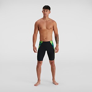 Herren Eco Endurance+ Splice Schwimmhose Schwarz/Grün