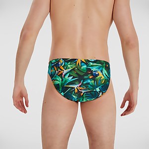 Herren Escape 5 cm Badehose Schwarz/Grün