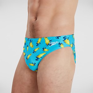 Slip de bain Homme Escape 5 cm jaune/bleu