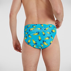 Slip de bain Homme Escape 5 cm jaune/bleu