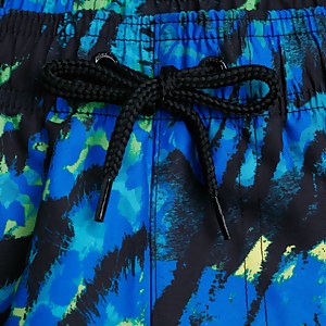 Herren Print Leisure 18" Badeshorts Schwarz/Blau