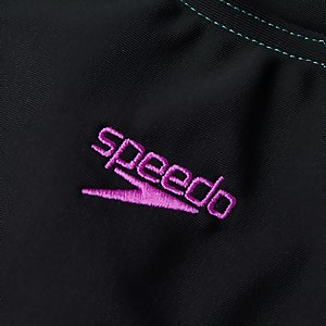 Girls' Colourblock Spiritback Swimsuit Black/Blue