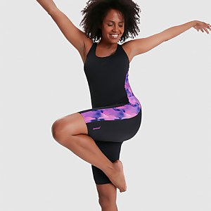 Women's Panel Kneesuit Black/Pink