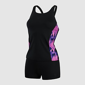 Tankini Femme Panel noir/rose