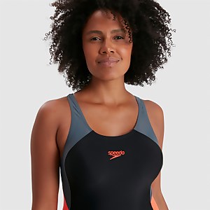 Maillot de bain Femme bicolore Splice Muscleback noir/gris