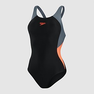Maillot de bain Femme bicolore Splice Muscleback noir/gris