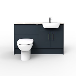Bathstore Portfolio Fitted Bathroom Furniture (W)1240mm x (D)320mm  - Matt Navy