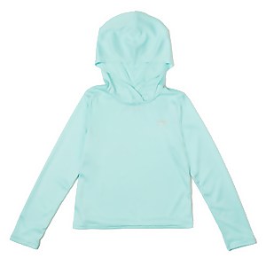 Girl's Hooded Swim Tee Green - XS