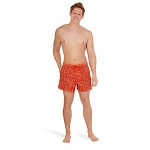 Men's Printed Redondo Edge 14" Volley Swim Trunks Orange