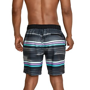 Men's Seafaring Stripe Bondi Basin Boardshort 18" Black
