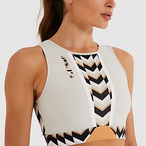 Bauchfreies Top Sizzle Hellgrau für Damen
