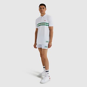 Doppio Polohemd Weiß für Herren
