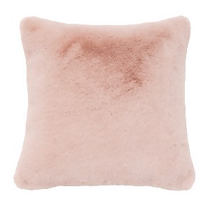 Faux Fur Rabbit Cushion - 45x45cm - Blush