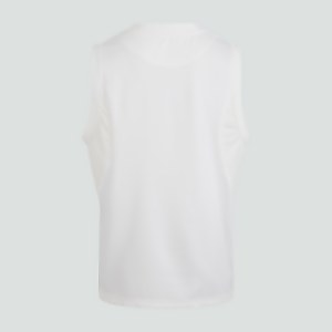 Mens Sleeveless Cricket Overshirt Cream