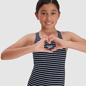 Maillot de bain Filles Essential Endurance+ Medalist bleu marine