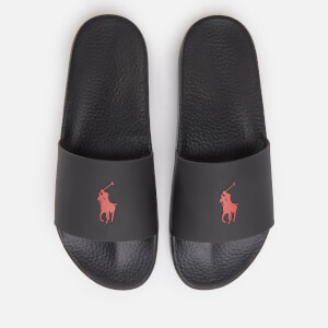 Polo Ralph Lauren Men s Pp Slide Sandals Black Red PP UK 7 Allsole