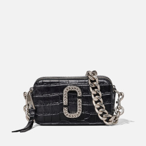 Marc Jacobs Women's Snapshot Croc Embossed Bag - Black