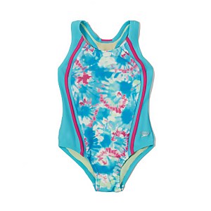 Printed Sport Splice One Piece - Blue Atoll | Size 4