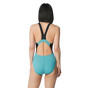 Women's Rib Quantum Fusion Splice One Piece Blue