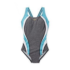 Women's Heather Quantum Fusion Splice One Piece Blue