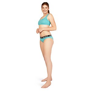 Women's Rib Logo Bikini Top Blue