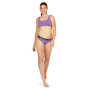 Women's Rib Logo Bikini Top Purple